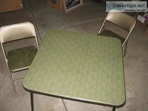 CARD TABLE w MATCHNG CHAIRS
