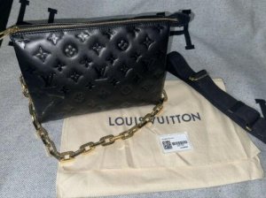 Louis Vuitton Coussin Shoulder Bag PM Black Leather BRAND NEW