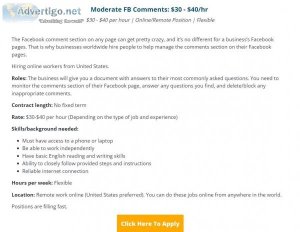 Moderate Facebook Comments 30 - 40hr