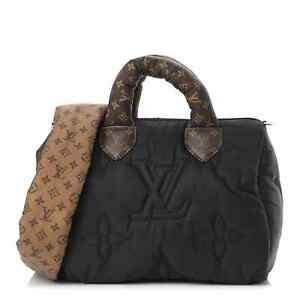 LOUIS VUITTON Pillow Speedy Monogram Nylon Bandouliere 25 Black 