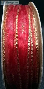 Red with gold edge ribbon (7 feet 4 inches long by 38&quot wide)