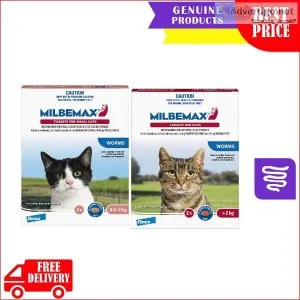 Milbemax Allwormer 4 Tablets For All Sizes Cats Worm Prevention