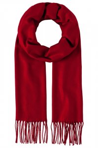 Red cashmere scarf