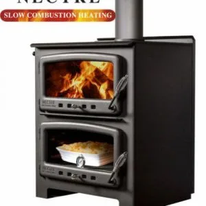 Wood stove with oven