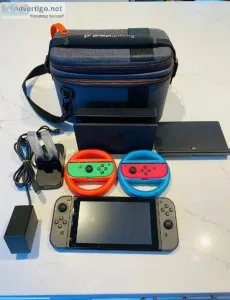 Nintendo Switch Ver 1 HAC-001 Bundle With Carrying Case Accessor