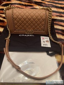 Chanel 20C Light Brown Gold Flap Shoulder Bag Purse Handbag