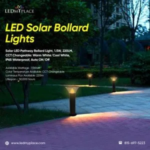 Get Bright Outdoor Lighting with LED Solar Bollard Lights