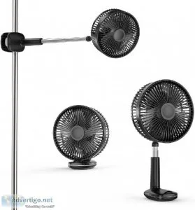 Panergy Oscillating Clip Fan Telescopic Desk Fan Small Quiet