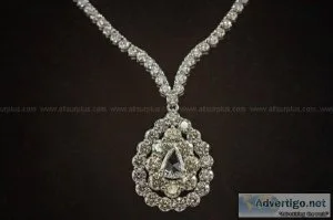 18K White Gold 14.75cts Diamond Necklace Valued  103482.00