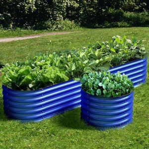 Olle Galvanized Raised Garden Beds Outdoor
