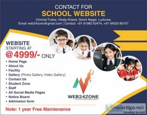 Contact for school website devlopment | web24zonecom