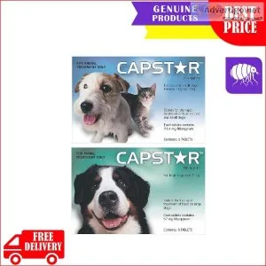 Capstar 6 Tablets for All Sizes Dogs and Cats Rapid Flea Prevent