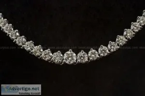 18K White Gold 7.00ct Diamond Necklace Valued  35500.00
