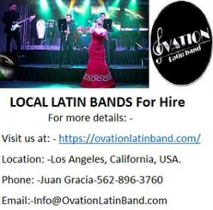 LIVE LOCAL LATIN BANDS For Hire By Ovation Latin Band.