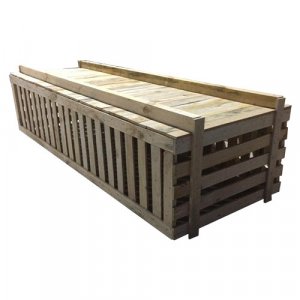 Warehouse wooden pallet