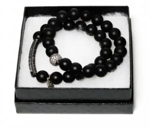 Best Onyx Bracelet Set Women For Sale - Scarves and Fedoras