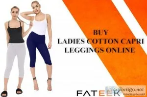 Buy Ladies Cotton Capri Leggings Online
