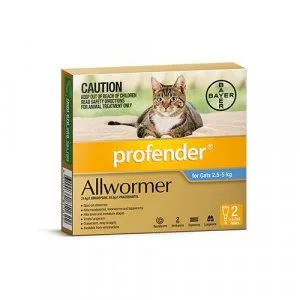 Profender Allwormer For Cats 2.5-5kg (Blue)  DiscountPetCare
