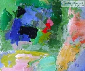 Abstract Expressionist Print - Pleasant Thoughts of Green
