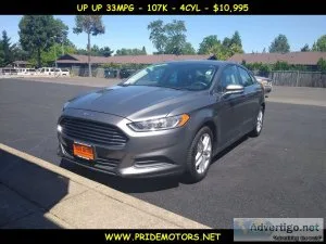 2013 FORD FUSION SE - UP TO 33MPG - 107K
