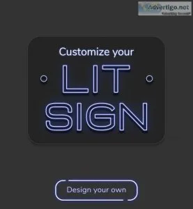 Neon light sign