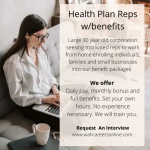 Health Plan Representative- Start Working TODAY