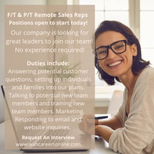 FT PT Healthcare Career Training Reps