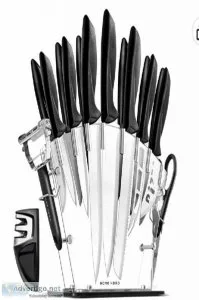 Home Hero 17 pcs Kitchen Knife Set - 7 Stainless Steel Knives 6 