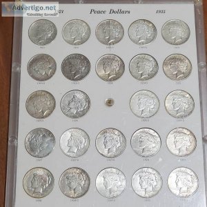 Complete of peace dollar coins for sale