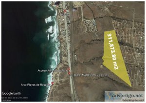 Terreno en Venta con Vista al Mar en Rosarito 311873m2