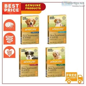 ADVOCATE Flea Heartworm and Worm Control 3 Pipettes for Dogs