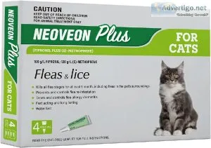 Neoveon Plus for Cats 4 Pack Controls Fleas and Lice