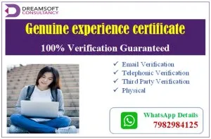 Best and genuine experience certificate in Kolkata