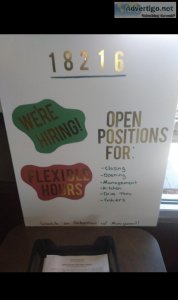 Cashier and kitchen assistant needed urgently