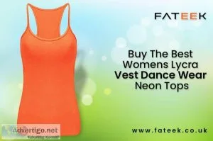 Buy The Best Womens Lycra Vest Dance Wear Neon Tops