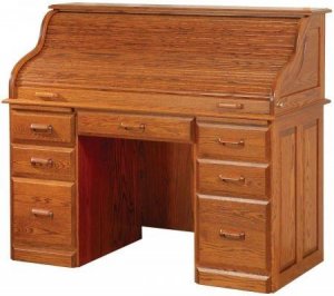 OAK DESK ROLL UP