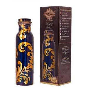 Buy Handmade Copper Bottle 1 Liter- Indian Art Villa