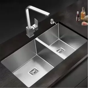 Stylish double bowl kitchen sink - attico