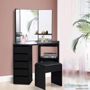 Levede Dressing Table Stool Mirror Jewellery Organiser Makeup Ca