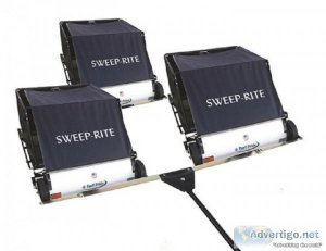 Turf Lawn Triple Gang Debris Sweeper Turf Lawn Leaves Grass twig