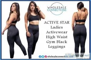 Buy Wholesale Ladies Activewear High Waist Gym Black Leggings