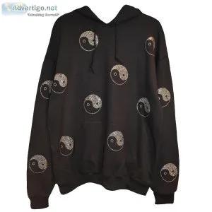 Shop Black Rhinestone Hoodies for Women - API The LabelShop Blac