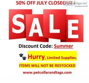 50%Off Summer Closeout Dog Supplies