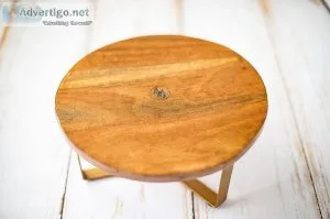 Buy wooden cake stand hand- crafted with acacia wood | chinkara 