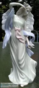 Timeless Treasures Porclean Angel with Butterflys Figurine