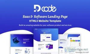 Software responsive landing page template