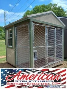 AMERICAN-STRUCTURES 8X8 SINGLE BAY DOG KENNEL IN STOCK