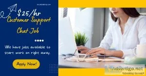 Customer Support Chat Job 25hr