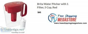 Brita Water Pitcher with 1 Filter 5 Cup Red