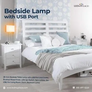 Find Out Bedside Lamp with USB Port from LEDMyplace